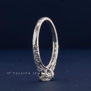 14K Solid Gold Pointer Shape Diamond Ring for Women Natural Diamond Fine Jewelry Elegant Wedding Ring Modern Design <b>Gift</b> - Product Image 5