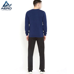 <b>Men</b> <b>Black</b> & Blue Solid Color Contrast Training Sport Wear Sweatsuit, Customized Logo Print Causal Wear <b>Men</b> Sweatsuit - Product Image 4