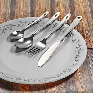 Hongkong JAGDAMBA CUTLERY LIMITED Ensemble de couverts en acier inoxydable 24 pièces avec support 1200g Collection de vaisselle élégante - Product Image 3