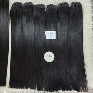 Cheveux naturels bruts 100 % authentiques du Vietnam, non-Remy, vierges, ondulés, lisses comme des baguettes, tissage double machine, toutes les couleurs disponibles - Product Image 2