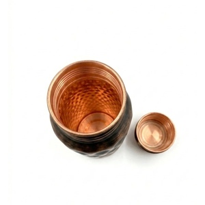 Premium Quality Golden Copper <b>Water</b> <b>Bottle</b> Unique Metallic Finish Elegant Drinking <b>Bottle</b> for Daily Use Home Office At Best Rate - Product Image 6
