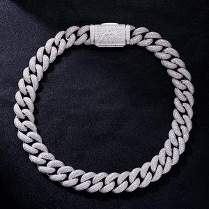 High Quality d vvs hip hop miami cuban chain 16 mm 22 inch <b>long</b> 925 sterling silver lab diamond chain <b>necklace</b> for men women - Product Image 2