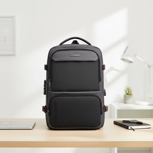 Premium Hard Shell Commuter <b>Backpack</b> Water Resistant Office Laptop Bag with Anti Theft Combination Lock and Side <b>Straps</b> - Product Image 1