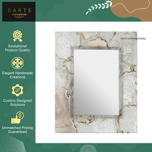 Cadre photo artisanal en pierre naturelle (quartz rose, agate) de haute qualité pour la décoration intérieure et de table, à prix abordable - Product Image 3