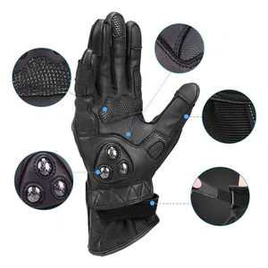 Guantes de Motocicleta con Logotipo Personalizado al por Mayor, de la Mejor Calidad, Nuevos, de Cuero, Servicios OEM, Precio Bajo, Compatibles con Motocross - Product Image 5