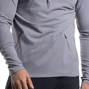เสื้อฮู้ดออกกำลังกายสีพื้นคุณภาพพรีเมียม สไตล์ล่าสุด ผ้าฝ้าย 100% ขายส่งราคาถูกสำหรับผู้ชาย - Product Image 5
