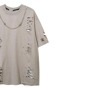 Camisetas personalizables para hombre con efecto desgastado, 100% algodón, estilo urbano, impresión personalizada, todos los colores disponibles, camisetas con efecto desgastado. - Product Image 3