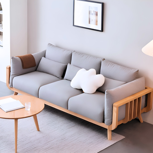 Sofá Minimalista Escandinavo de 3 Plazas para Sala de Estar - Product Image 1