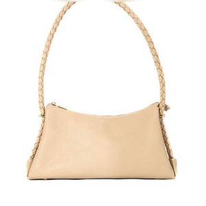 Wholesale Minimalist Soft Leather Shoulder Bag for Women Braided Strap Designer Handbag Custom Fashion Tote <b>Purse</b> for Bulk Order - Product Image 1
