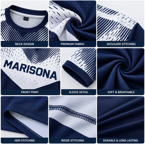Maillot d'échauffement de football personnalisé par sublimation, léger, respirant, séchage rapide, manches courtes, maillot d'entraînement de football personnalisé - Product Image 3