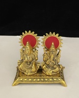 Nouvel arrivage Ganesh Laxmi figurine assise pour la décoration de la maison Diwali Puja figurines à sculpter décoration intérieure indienne cadeau Diwali
