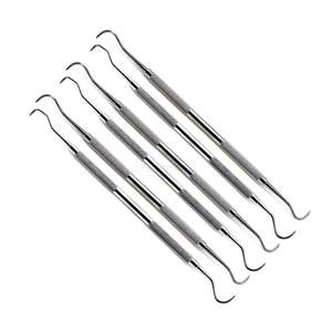 Juego Profesional de 7 Piezas de Destartarizadores y Curetas Dentales de Acero Inoxidable para Tratamiento Periodontal, Herramientas Manuales de Alta Calidad - Product Image 3