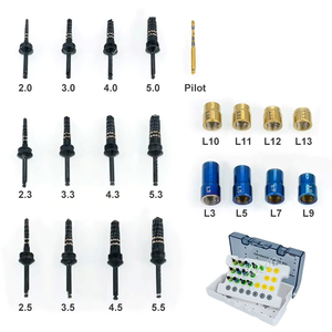 Juego de 21 brocas dentales de titanio negro para osteodensificación con tope y pines paralelos, de gran venta - Product Image 4