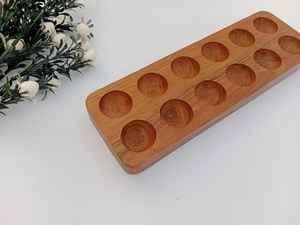 Plateau de service à œufs en bois à 12 emplacements, support de rangement rustique pour œufs, idéal pour le camping, au meilleur prix - Product Image 3