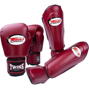 Premium High Quality Twins Boxing And Shin Pad All Colour Muay Thai Hook And Loop Boxing Equipment 100% Cowhide Leather - Product Image 1