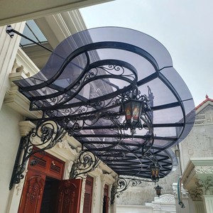 European Iron <b>Canopy</b> With Floral Pattern For Villa Entryway Outdoor Decorative Metal <b>Roof</b> Cover - Product Image 2