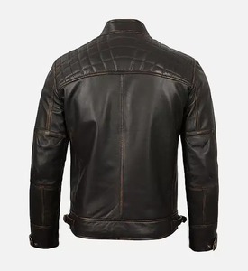 Mens Waxed Leather <b>Biker</b> <b>Jacket</b> Motorcycle Fashion Riding <b>Jacket</b> Genuine Leather <b>Jacket</b> - Product Image 1