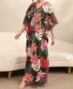 Hot Sale <b>kaftan</b> Women's Bohemia Loose Fit Polyester Summer Dress Beautiful Islamic clothing for women Traditional Muslim Cloths - Product Image 1