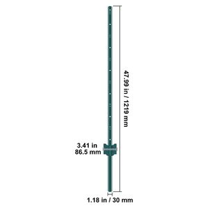Pali per Recinzione in Metallo Resistenti da 2,1 m, Confezione da 10, Pali a T Verdi Anti-Roditore da 1,2 m per Sicurezza Domestica, Recinzioni Versatili in Filo Metallico - Product Image 5