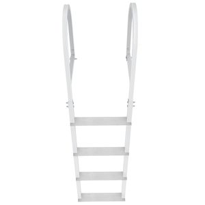 Scaletta a 4 Gradini in Lega di Alluminio per Barche Pontone, Capacità di Carico 500 Libbre, Larghezza 3.1 Piedi, Antiscivolo, Rimovibile - Product Image 1