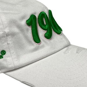 AKA 1908 White Hat Green Embroidered Letter Baseball <b>Cap</b> Adjustable Cotton Headwear Casual Fashion <b>Vintage</b> Style <b>Cap</b> for Men - Product Image 5