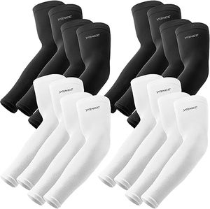 <b>Arm</b> <b>Sleeves</b> Solid Color <b>Compression</b> Cooling <b>Sleeve</b> for Men White Black Sport Wear - Product Image 1