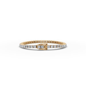 Pulsera de tenis de lujo para el día a día de 7 pulgadas en oro amarillo de 14k con 5 quilates de diamantes cultivados en laboratorio, joyería sostenible, regalo - Product Image 1