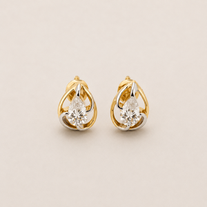 18K Solid Gold Pear Cut Moissanite Drop <b>Stud</b> <b>Earrings</b> for Women High Polish Modern Wedding Party <b>Fine</b> Jewelry Gift - Product Image 3
