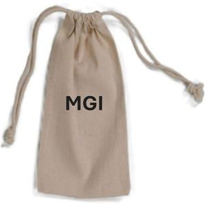 Sac en coton mousseline recyclable avec logo personnalisé, cordon de serrage, fond plat en lin, emballage cadeau, pochette en tissu de coton doux - Product Image 5