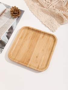Assiette carrée en bois naturel - Product Image 5