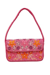 Nuevo bolso de mano de moda hecho a mano nuevo bordado abalorios decoraciones de perlas patrón geométrico algodón duradero bolsas con cremallera - Product Image 5