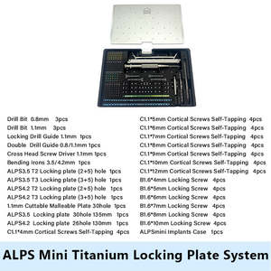 Kit de Sistema de Placas de Bloqueo Mini ALPS 1.1 1.6mm, Juego de Instrumentos Quirúrgicos Veterinarios Ortopédicos para Mascotas Pequeñas de Surgiright Instrument - Product Image 6