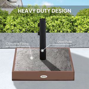 Heavy Duty Patio quadrato Base ombrello 42 libbre per 1.25 "/1.5" pali da esterno prato a bordo piscina e cemento porta ombrello Base - Product Image 5