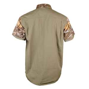 Chemise de chasse légère de haute qualité pour la chasse en montagne, logo brodé personnalisé, manches courtes, chemise en polyester confortable - Product Image 2