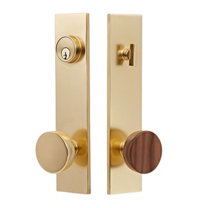 Poignée de porte double en laiton et acier inoxydable, personnalisable, pour meubles et maison, avec fonction passage et confidentialité - Vente chaude - Product Image 1