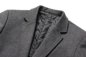 Manteau long sur mesure respirant de haute qualité pour hommes, double boutonnage, fermeture à boutons en laine, haute performance, best-seller - Product Image 4