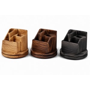 Mango Wood Rotating <b>Desk</b> Organizer with Phone Dock | Wholesale India - Product Image 5