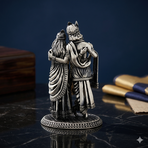 Ídolo Sagrado de Latón de Radha Krishna, Estatua Decorativa del Dios Hindú para el Hogar, Templo, Sala de Pooja, Regalo y Decoración Espiritual - Product Image 4