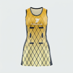 Uniforme de Netball para Mujer de Alta Calidad, Ligero, 100% Poliéster, Diseño Sólido Geométrico, Vestido de Tenis Ajustado sin Mangas de Secado Rápido - Product Image 6