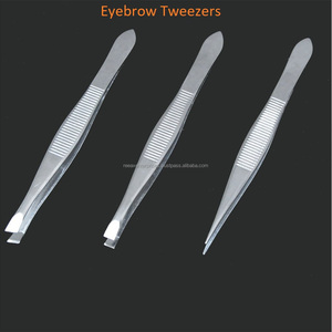 Pinzas para cejas de alta calidad, Punta inclinada de acero inoxidable - Product Image 6