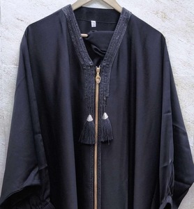 Abaya élégante islamique à fermeture éclair sur le devant pour femmes, style Dubaï, tenue de soirée modeste - Product Image 3