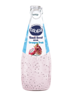 Groothandel 290ml glazen flesjes gearomatiseerde basilicumzaad drank natuurlijke drank gesteriliseerd OEM private label fabrikant uit Vietnam