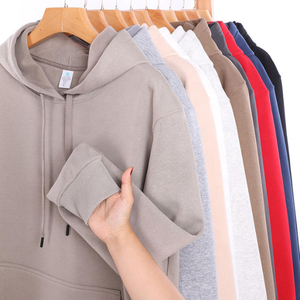 Sweatshirts à capuche et sweatshirts pour hommes en coton vierge épais avec logo imprimé personnalisé surdimensionné - Product Image 2