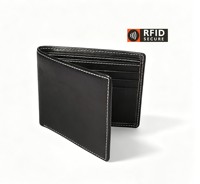[Stok Tersedia] [Harga Eceran] Dompet Pria Castello Vintage Lipat Dua RFID Kulit Asli Hitam Coklat Karakter Poliester