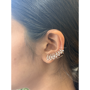 Pendientes de Oro con Flecos y Diamantes Cultivados en Laboratorio, 1.30 Ct, Certificación IGI, Joyería Fina de Diseño, Hipoalergénicos para Mujer - Product Image 1