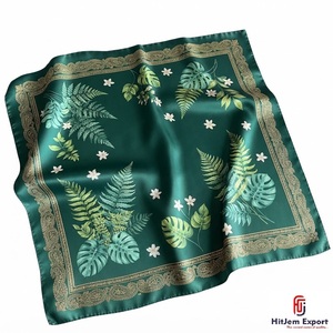 Custom Luxury <b>Silk</b> <b>Scarf</b> Printed Womens Lightweight Square Headscarf OEM ODM Manufacturer Taiwan Custom Fabric Products - Product Image 6