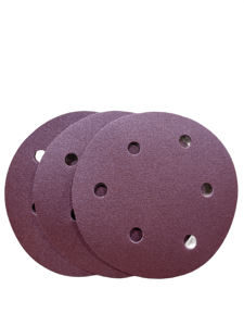Disque abrasif circulaire de haute qualité de 150 mm, couleur violette, avec fixation auto-agrippante, 6 trous, pour ponceuse orbitale - Product Image 1