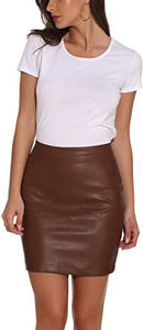 Jupes pour femmes de qualité supérieure, créez votre propre style, plissées, taille haute extensible, marron, 100% polyester, protection UV - Product Image 4