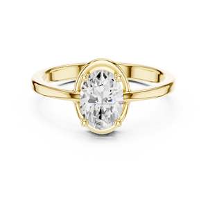 Joyas de prueba de vino Anillo de compromiso de 10K con diamante de moissanita brillante redondo - Product Image 5