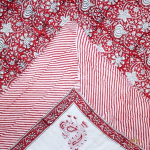 Coton traditionnel indien Jaipuri Razai couette imprimée à la main et cousue à la main couette en coton imprimé floral - Product Image 2